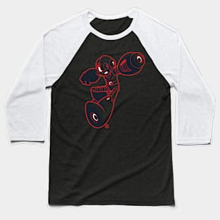 Cyber Man Red Baseball T-Shirt